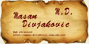 Mašan Divjaković vizit kartica